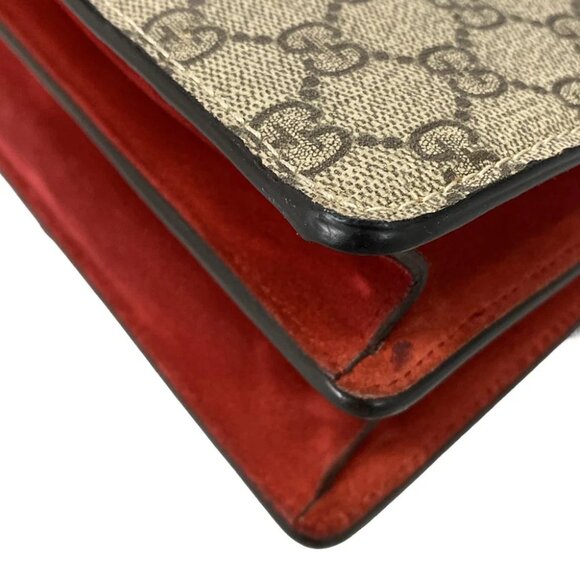 Auth GUCCI Dionysus/GG Blooms Beige Red PVC Suede Shoulder Bag - Picture 6 of 14